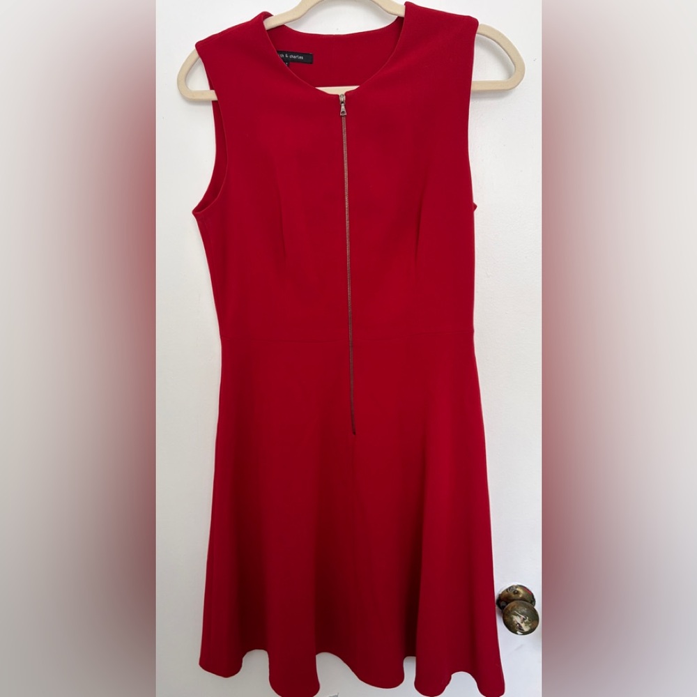 Chic Red Sleeveless Dress
